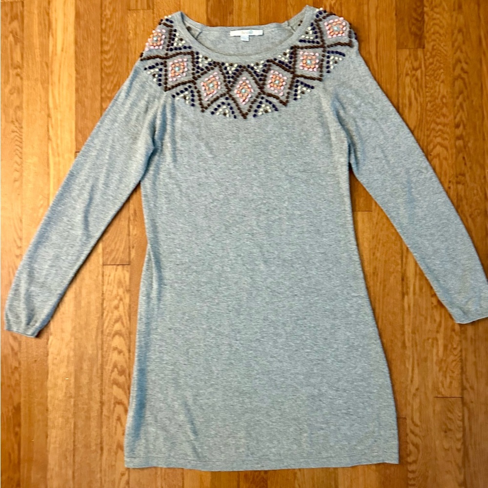 Boden Gray Sweater Dress - size 12